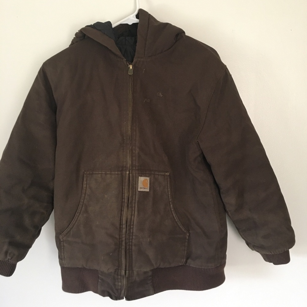 CARHARTT brown heavy quilted coat